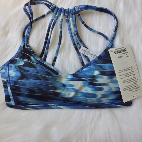 lululemon athletica Other - NWT lululemon lighten up bra blue white MIMU